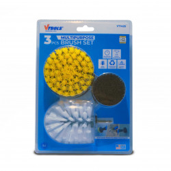 VTOOLS 3-Piece Multipurpose Drill Brush Attachment Set