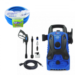VTOOLS 105 Bar Electric Pressure Washer With 5 Meter Hose and Soap Dispenser + 10m Garden Hose