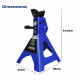 VTOOLS 6 Ton Adjustable  Car Jack Stand, 2 Pc Set