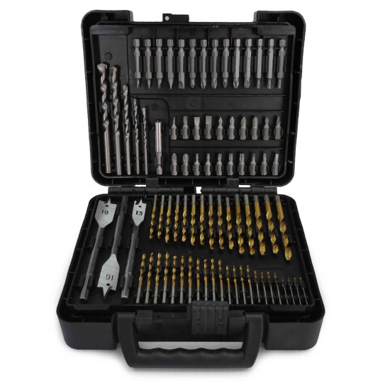 204 Piece Drill Bit Set With HSS Bits and Storage Case For Metal, Wood, and Concrete Drilling