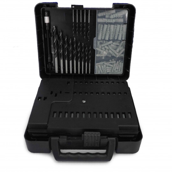 204 Piece Drill Bit Set With HSS Bits and Storage Case For Metal, Wood, and Concrete Drilling