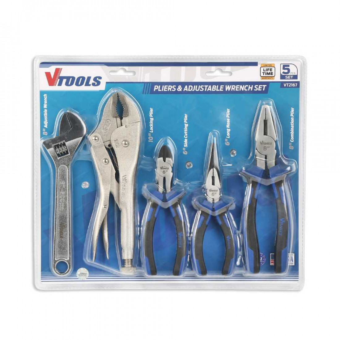 Buy 5 Piece Plier & Wrench Tongue & Groove Pliers Set