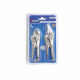 2PCS Mini 4-Inch Curved & Long Nose Locking Pliers