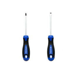 VTOOLS 2Pcs Screwdriver Set, 125mm Phillips and Slotted, Magnetic Tip With Non-Slip Comfortable Handle