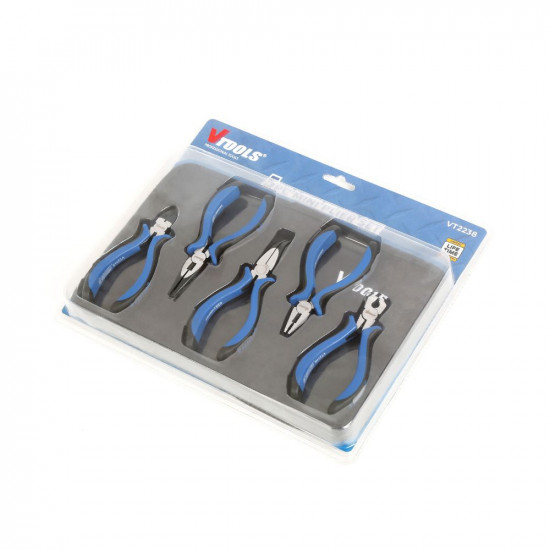 VTOOLS 5pcs Mini Cutting Pliers Set, Carbon Steel with Heat Treatment, for Wire Cutter