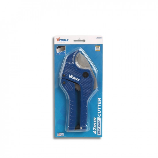 VTOOLS 42mm PVC Tube Cutter, Aluminium Alloy Body with Stainless Steel Blade, Lightweight Cutter