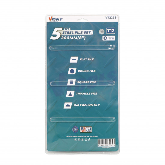 5 PCS 8-Inch T12 Steel File Set