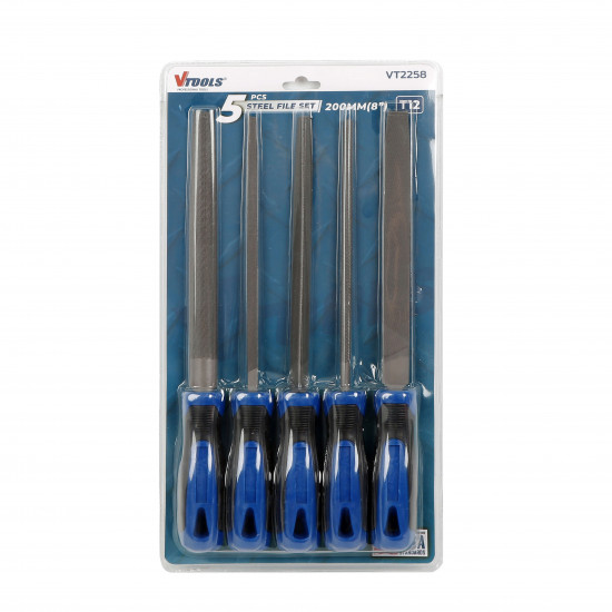 5 PCS 8-Inch T12 Steel File Set
