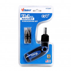 VTOOLS 13-in-1 Ratchet Screwdriver Set