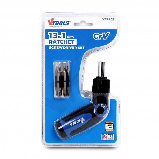 VTOOLS 13-in-1 Ratchet Screwdriver Set