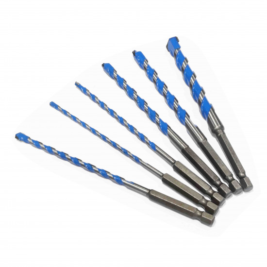 6-Piece Multi-Purpose Carbide Drill Bit Set