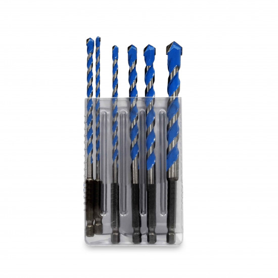 6-Piece Multi-Purpose Carbide Drill Bit Set