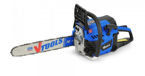 45cc Petrol Chainsaw Bundle With 2 Chains, 16" Bar, Oils, Tool Kit & Carry Bag