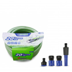 20m Garden Hose, 1/2 Inch PVC Layer With 5 PC Hose Connector Set