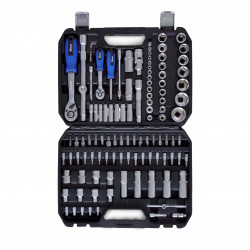 VTOOLS 111 PC 1/2 and 1/4 Inch Master Drive CRV Impact Socket Set