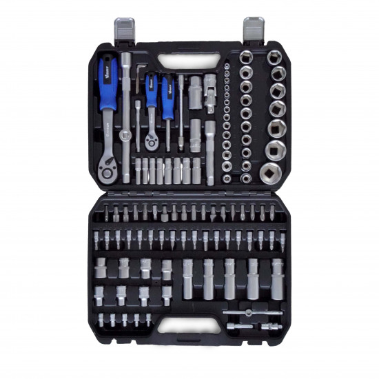 VTOOLS 111 PC 1/2 and 1/4 Inch Master Drive CRV Impact Socket Set