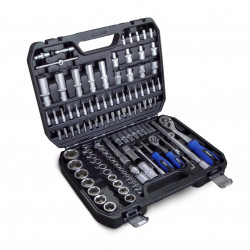 VTOOLS 111 PC 1/2 and 1/4 Inch Master Drive CRV Impact Socket Set