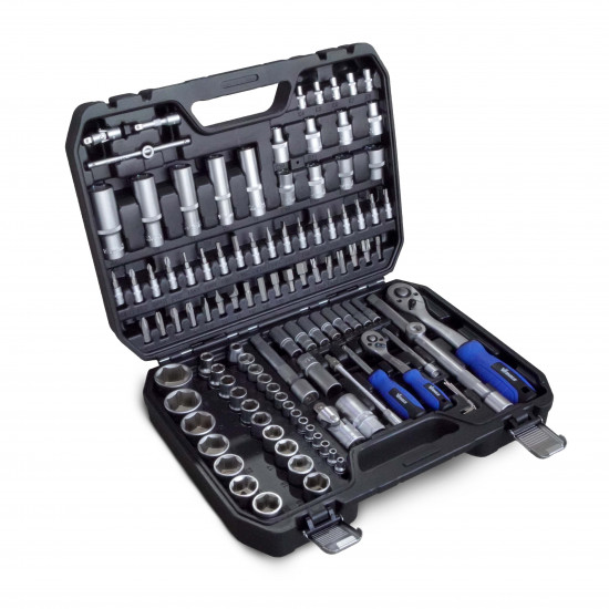 VTOOLS 111 PC 1/2 and 1/4 Inch Master Drive CRV Impact Socket Set