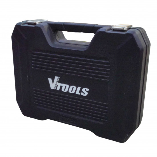 VTOOLS 94 PC 1/2 and 1/4 Inch Impact Socket and Spanner Tool Set