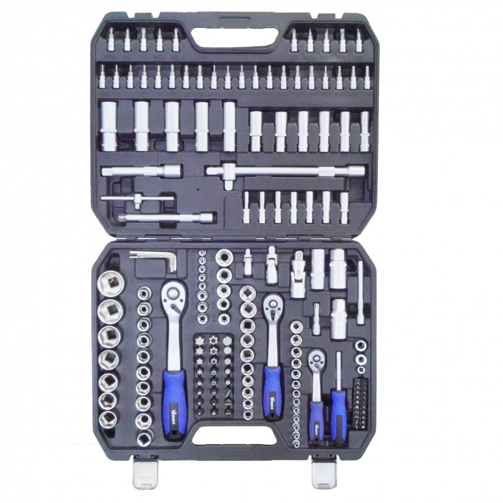 VTOOLS 171 PC 1/2, 1/4, and 3/8 Impact Socket and Spanner Tool Set in ...