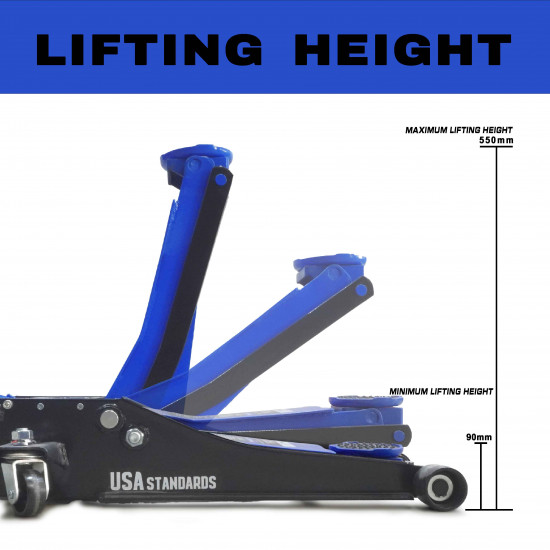 4 Ton Hydraulic Trolley Floor Jack with Dual Piston