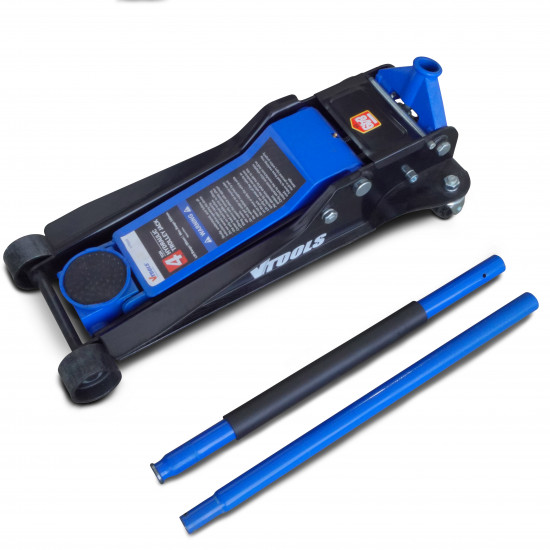 VTOOLS 4 Ton Hydraulic Trolley Floor Jack with Dual Piston