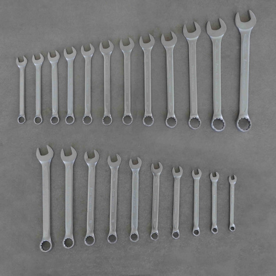 22-Piece Offset Combination Wrench Set, from 6mm to 32mm