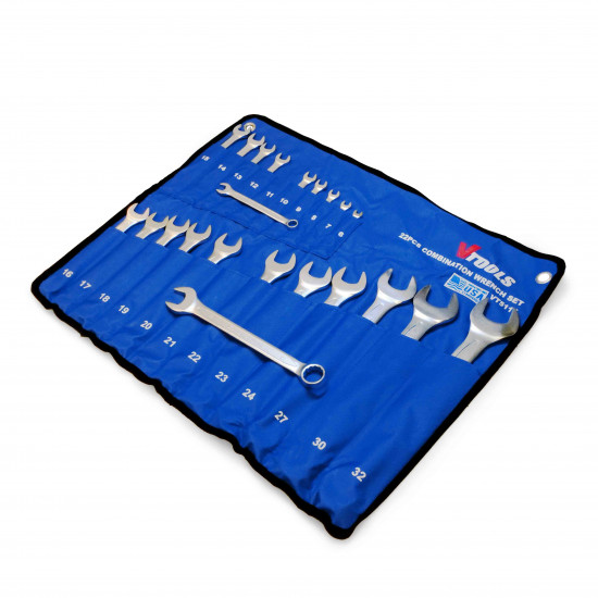 22-Piece Offset Combination Wrench Set, from 6mm to 32mm