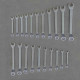 21PCS Flat Combination Wrench Set, 6mm to 22mm