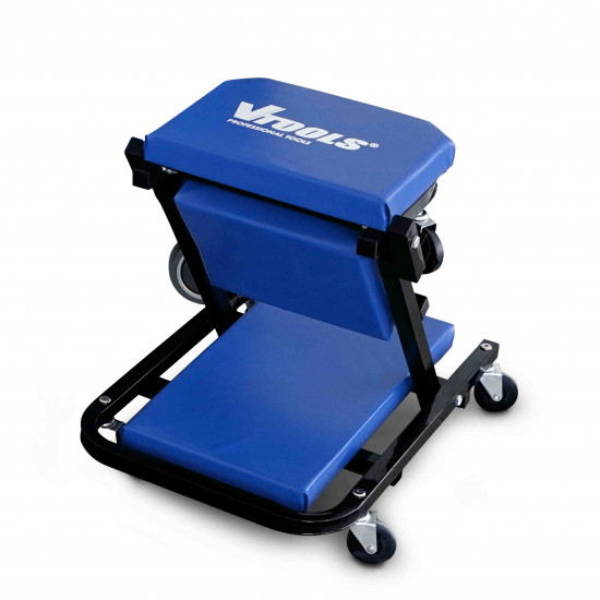 2-in-1 Folding Creeper and Seat, Heavy-Duty Q195 Steel Frame