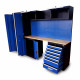 13PCS Garage Storage Workstation with 7-Drawer Tool Cabinet + Aluminum Floor Jack