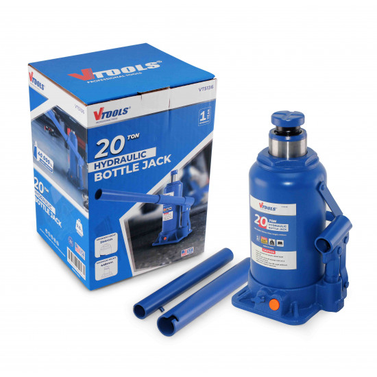 VTOOLS 20 Ton Hydraulic Bottle Jack