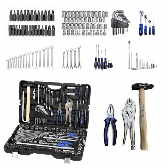 VTOOLS 143 PCS Mechanics Tool Set with Socket Wrench Kit