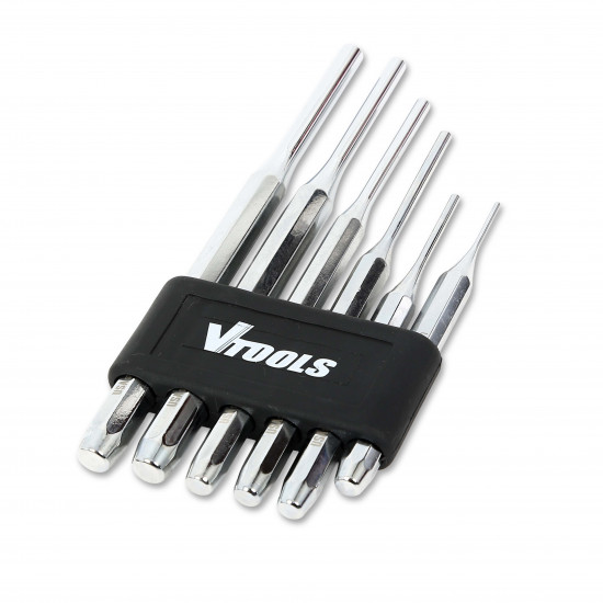 VTOOLS 6pcs CRV Steel Pin Punch Set for Repair Tools