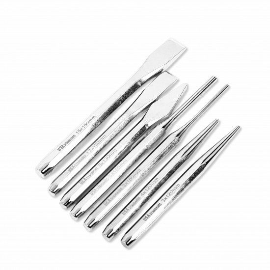 VTOOLS 7pcs CRV Punch and Chisel Set