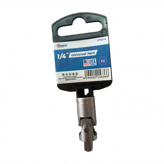 VTOOLS 1/4 Inch Universal Joint CRV Steel Swivel Adapter