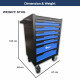 VTOOLS 27 Inch 7 Drawer Rolling Tool Cabinet with EVA Top + 94 PC 1/2 and 1/4 Inch Impact Socket and Spanner Tool Set
