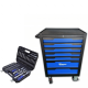 VTOOLS 27 Inch 7 Drawer Rolling Tool Cabinet with EVA Top + 94 PC 1/2 and 1/4 Inch Impact Socket and Spanner Tool Set