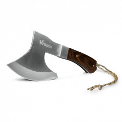 VTOOLS 8.5 Inch Wood Axe, Ultra Thick 4.5mm, Small Outdoor Camp Hatchet, for Splitting and Kindling Wood