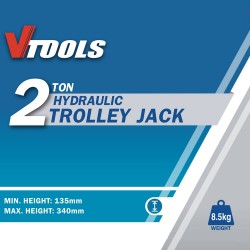  VTOOLS 2 Ton Heavy-Duty Hydraulic Trolley Floor Jack For Car