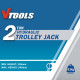 VTOOLS 2 Ton Heavy-Duty Hydraulic Trolley Floor Jack For Car