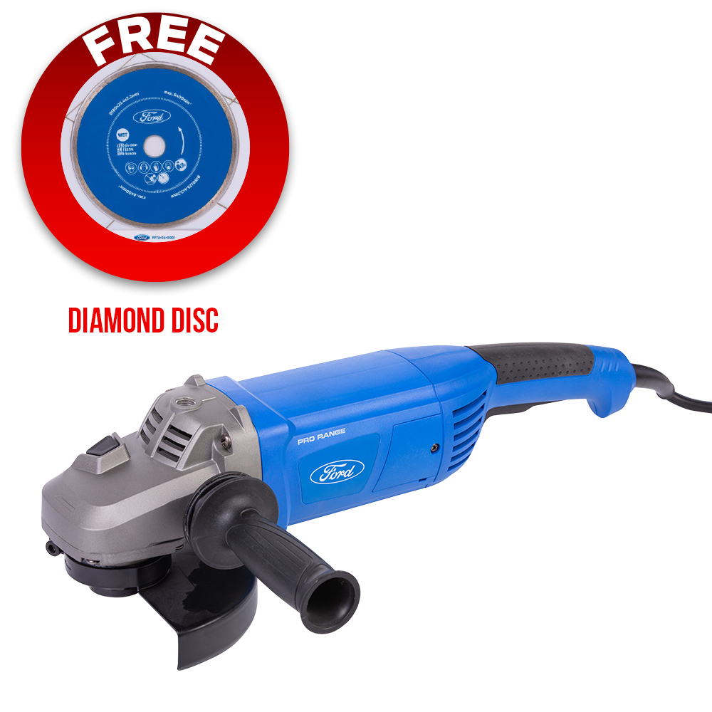 2100W 180mm Angle Grinder (FREE 180mm Diamond Disc)