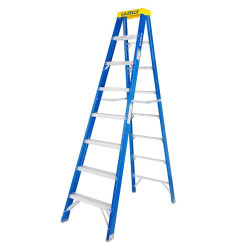 8 Ft. Fiberglass Step Ladder for working height up to 12 Ft.