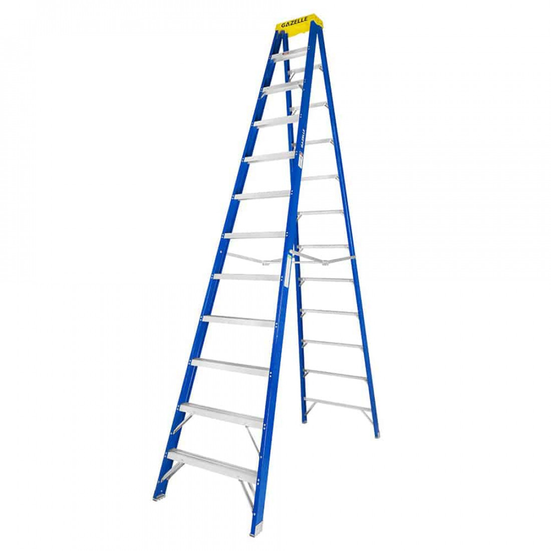 12 Ft. Fiberglass Step Ladder for working height up to 16 Ft.