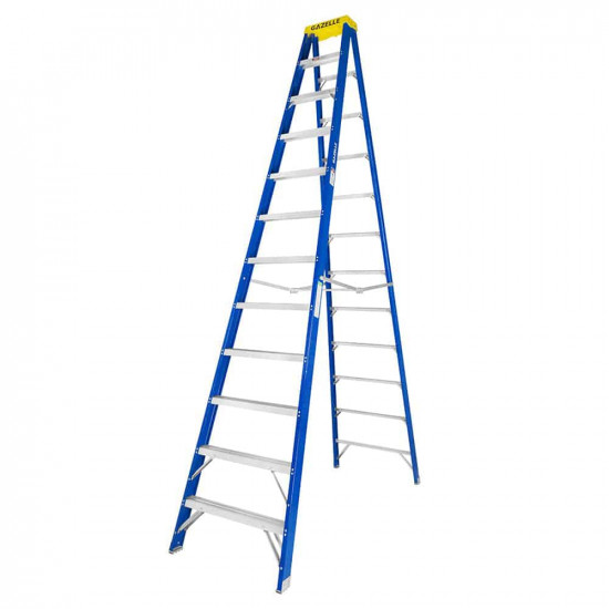 12 Ft. Fiberglass Step Ladder for working height up to 16 Ft.
