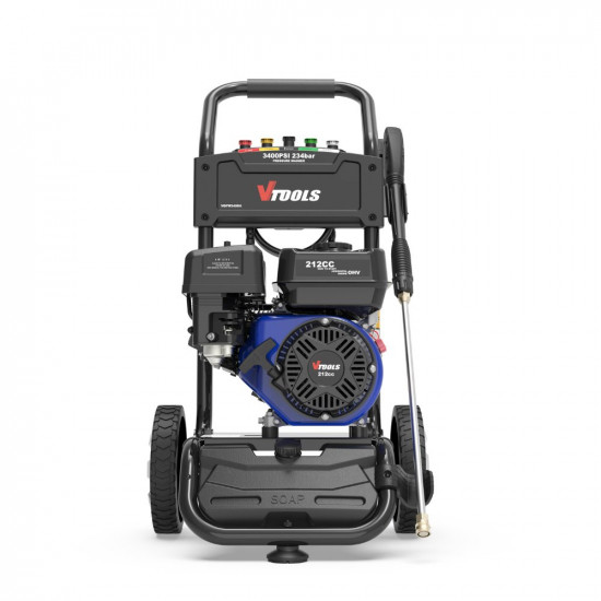 VTOOLS 234 Bar Gasoline Pressure Washer with 9 Meter Hose
