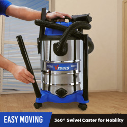 VTOOLS 1200W 30L Vacuum Cleaner with Blowing Function, Single Motor