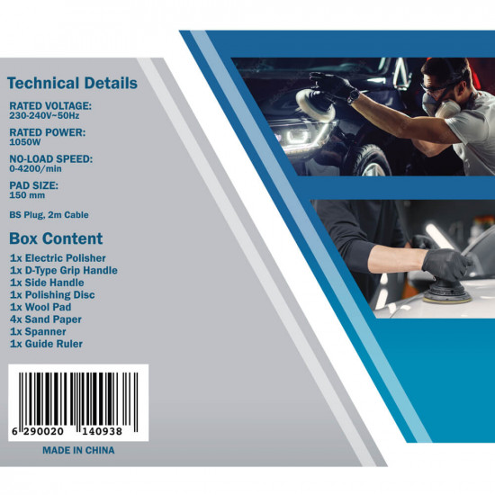1050W Electric Polisher For Car, Boat & Home