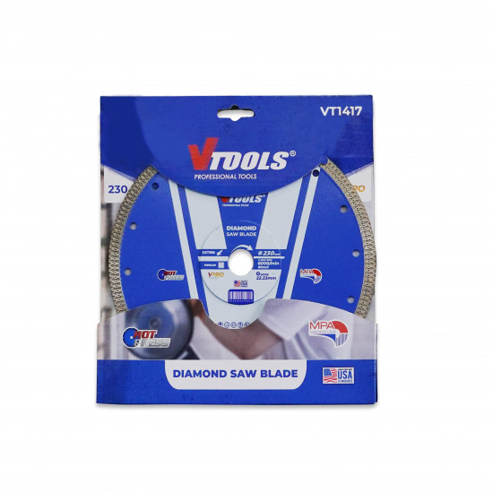 VTOOLS 9 Inch Diamond Saw Blade with Flange, Multi-Purpose Blade Dry and Wet