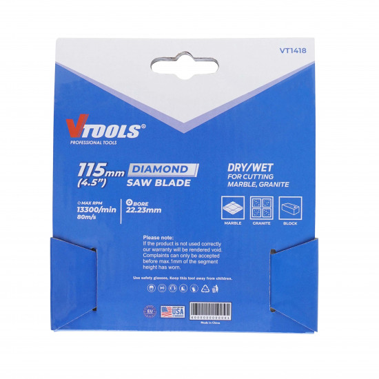 115mm Diamond Saw Blade for Marble, Granite, and Concrete Cutting